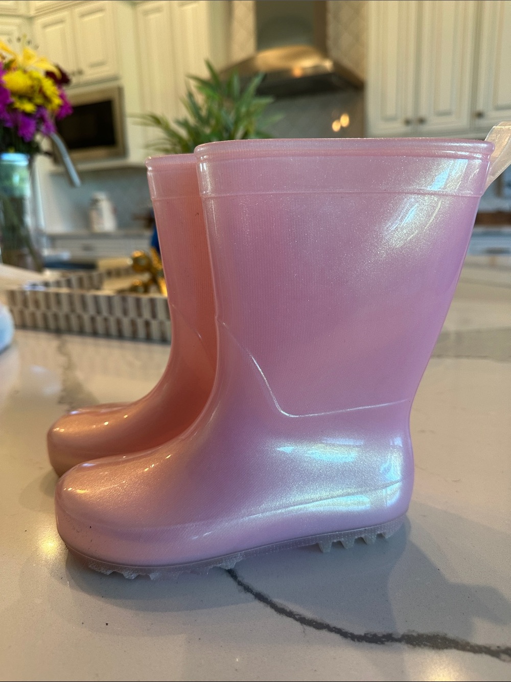 Cat & Jack Shimmer Pink Kids Rain Boots